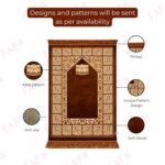 FAF Premium Indo-Turkish Soft Velvet Janamaz Prayer Mat for Men & Women | Lightweight Foldable Muslim Prayer Rug | Anti-Slip Janemaaz for Namaz, Hajj & Umrah | Portable Islamic Mussalla (Brown) - Image 4