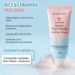 Glamveda Korean Rice & Ceramide 3 Step Skincare Routine| Face Wash, Facial Kit & Peel Off Mask | Skin Brightening & Anti Dullness | For Men and Women - Image 3