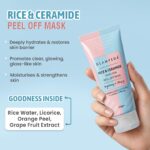 Glamveda Korean Rice & Ceramide 3 Step Skincare Routine| Face Wash, Facial Kit & Peel Off Mask | Skin Brightening & Anti Dullness | For Men and Women - Image 4