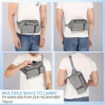DOCOSS-Fanny Pack for Men,Women,Waterproof Waist Bag,1 RFID Safe Pocket,Premium Stitching & Zippers Travel Side Bag for Men,Women -Belt Bag with Extra Extendable Belt for Travelling (Grey) - Image 7