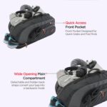 Harissons Jake 31L Water Resistant Duffel Gym Bag for Men & Women | Convertible Travel & Sports Backpack with Shoe Compartment & Easy Front Pocket Access (Black & Grey) - Image 9