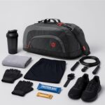 Harissons Jake 31L Water Resistant Duffel Gym Bag for Men & Women | Convertible Travel & Sports Backpack with Shoe Compartment & Easy Front Pocket Access (Black & Grey) - Image 10