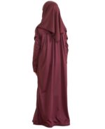 Prien Kids Prayer Dress Muslim Clothes for Girls Long Sleeve Abaya with Hijab Two Piece Maxi Islamic Set Scarf Kaftan Jilbab - Image 7