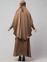 NAZNEEN Women's Solid Plain Two-Piece Khimar and Skirt Set|Ready to Wear Instant Hijab cum Naqab for Daily Islamic | Muslim Outfit |Ethnic Fusion Wear for Women complimentary - Image 7