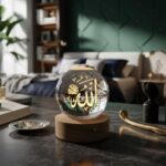 Islamic LED Crystal Ball Night Lamp, Decorative Table Lamp for Home & Gift, Gold Spiritual Light - Image 5