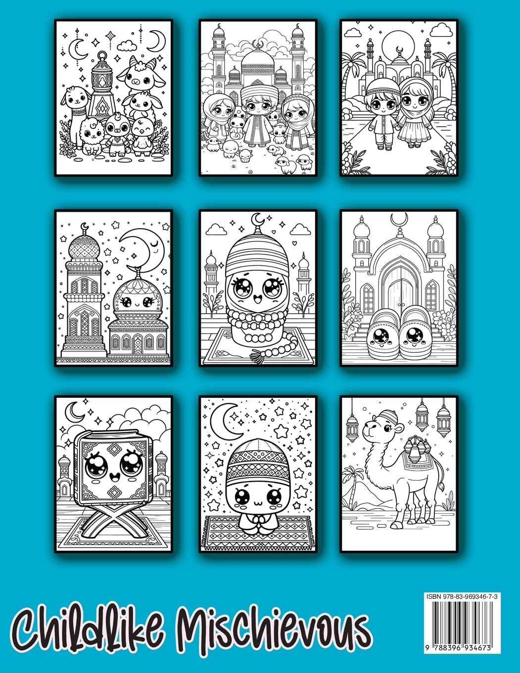 Ramadan Coloring Book for Kids: Cute Kawaii Pages with Islamic & Muslim Themes, Exploring Lanterns, Crescent Moons and Prayer Mats in a World of Colorful Traditions and Joyful Celebrations - Image 3