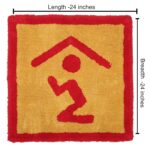 AAZEEM Maroon Cotton Aasan Mat | Medium Size 18" x 18" | Traditional Prayer Mat - Image 3