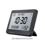 Muslim Prayer Clock Digital Clock Table Clock Party Azan Alarm Clock Islamic Black White ScreenHome & Garden|Home Dacor|Clocks|Alarm Clocks - Image 3