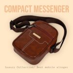 Pramadda Pure Luxury Elegant Milan SMALL Leather Sling Bag for Men Women | Classic Chest Slinger | Mobile Pocket Sling Bags for passport documents essential items| corporate gifts items. - Image 8