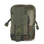 Paper Plane Design Men's Canvas Tactical Army Print Design Gadget Travel Zipper Waist Pouch (Multicolour) - Image 3