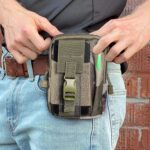 Paper Plane Design Men's Canvas Tactical Army Print Design Gadget Travel Zipper Waist Pouch (Multicolour) - Image 4