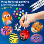 Skillmatics Rock Painting Kit - Mess-Free Art & Craft Activity for Girls & Boys, Craft Kits & Supplies, DIY Creative Activity, Gifts for Kids Ages 4, 5, 6, 7, 8, 9, 10, 11, 12, Multicoloured - Image 3