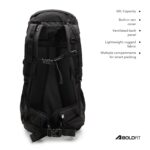 Boldfit Rucksack Bag 60 Litres Trekking Bag Travel Backpack For Men & Women Rucksack Bags For Men With Laptop Sleeve & Waterproof Rain Cover For Camping Tourist Bag With Shoe Compartment 60ltr (Black) - Image 7