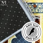 NFI essentials Prayer Mat Velvet Musallah Janamaz, 70cm x 110cm Anti-Slip Soft Meditation, Musala, Multipurpose Rug Namaz Sajdah Mat for Travel, Rectangular Islamic Mats for Muslims Salah - Image 5