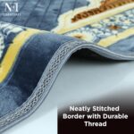 NFI essentials Prayer Mat Velvet Musallah Janamaz, 70cm x 110cm Anti-Slip Soft Meditation, Musala, Multipurpose Rug Namaz Sajdah Mat for Travel, Rectangular Islamic Mats for Muslims Salah - Image 8