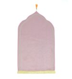 Rectangular Velvet Janamaz Mat | Prayer Mat/Meditation Janamaz for Namaz/Meditation Mat/Muslim| Size 70x110cm | Washable Soft Prayer Mat (Pink) - Image 4