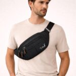 Waist Bag for Men & Women | Adjustable Waist Pouch with 3 Zipper Pockets | Travel Fanny Pack Belt Bag for Running, Hiking & Daily Use | Mobile, Passport & Money Holder | Lightweight Black - Image 3