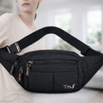 Waist Bag for Men & Women | Adjustable Waist Pouch with 3 Zipper Pockets | Travel Fanny Pack Belt Bag for Running, Hiking & Daily Use | Mobile, Passport & Money Holder | Lightweight Black - Image 6