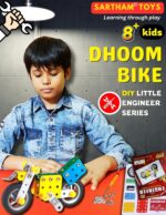 SARTHAM Dhoom Bike for Age 8+ Kids | Metal, Engineering and Construction Based Educational Toy for Kids | Puzzle and Assembling Toy for 8+ Year Old | Gift for 8+ Year Old boy | Multicolor - Image 3