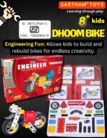 SARTHAM Dhoom Bike for Age 8+ Kids | Metal, Engineering and Construction Based Educational Toy for Kids | Puzzle and Assembling Toy for 8+ Year Old | Gift for 8+ Year Old boy | Multicolor - Image 4