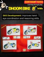 SARTHAM Dhoom Bike for Age 8+ Kids | Metal, Engineering and Construction Based Educational Toy for Kids | Puzzle and Assembling Toy for 8+ Year Old | Gift for 8+ Year Old boy | Multicolor - Image 5