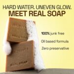 Soulflower Shining Sandalwood Soap For Daily Cleansing | Tan Removal & Skin Brightening Natural Bathing Bar For Hard Water With Ashwagandha, Tulsi, Neem & Shea Butter | Controls Acne & Pimples | 100g - Image 3
