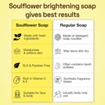 Soulflower Shining Sandalwood Soap For Daily Cleansing | Tan Removal & Skin Brightening Natural Bathing Bar For Hard Water With Ashwagandha, Tulsi, Neem & Shea Butter | Controls Acne & Pimples | 100g - Image 4