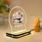 Personalized Hajj Mubarak Acrylic Plaque LED Lamp | Islamic Gift with Name | Customized Lamp for Hajj Return, Umrah, or Eid | Unique Gift for Hajj Completion or Homecoming (5.5x5x5 Inch) - Image 4