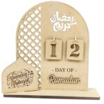 Wooden Ramadan Calendar Ramadan Mubarak Decor Eid Decoration Sign Ramadan Kareem Islamic Table Decor Ramadan Gifts - Image 3