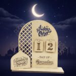 Wooden Ramadan Calendar Ramadan Mubarak Decor Eid Decoration Sign Ramadan Kareem Islamic Table Decor Ramadan Gifts - Image 8