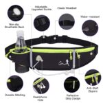 Peicees Fanny Pack for Men Women Bottle Holder Bag Waterproof Running Pouch Belt Waist Pack for Gym Travel, Adjustable Reflective Phone Holder for iPhone 13 12 11 Pro Max Samsung Galaxy S20 S10 - Image 3