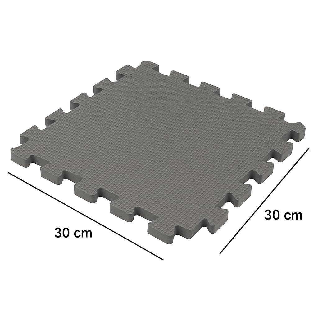 EVA Interlocking Mat for Kids Play, Gym Exercise, and Prayer Room | Soft Cushion, Water Resistant, Non-Slip & Easy to Carry Multipurpose Foam Flooring 10 Tiles Gray Color - Image 3