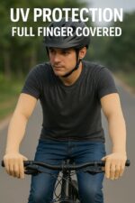 Cotton UV Protection Arm Sleeves – Pack of 2 Beige Full Hand Sleeves with Finger Cover | Soft, Stretchable Sun Protection Gloves for Men & Women | Summer Driving, Biking Essentials - Image 4