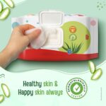 LuvLap Moisturising Wet Wipes with Lid For Baby Skin, Enriched with Aloe Vera, Vitamin E &Chamomile Extract, pH Balanced, Dermatologically Safe, Paraben & Sulphate Free, 72 Wipes, pack of6 - Image 4