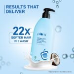 Plum Coconut Milk & Peptides Shampoo for Dry & Frizzy Hair | Provides 22X Shiny & Softer | Paraben-Free | Hair Shampoo for Women & Men | for Straight, Wavy & Rough Hair | pH Balanced | 500ml - Image 4