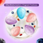 Fiama Skin Barrier Strengthening Moisturizing Soap Bar 125gx5, Japanese Hokkaido Milk Celebration Pack of 5, Non-Sticky Soft Skin | 1/3rd Moisturizers | Blueberry, Goji Berry & Acai Berry Combo pack - Image 3