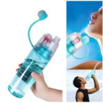 ABTER BHAKTI ENTERPRISE New B Mist Spray Water Bottle with Straw, Leak-Proof Durable for Gym, Cycling, Running, Outdoors, Hiking, Yoga, and Outdoor Summer Activities - Image 3
