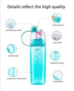 ABTER BHAKTI ENTERPRISE New B Mist Spray Water Bottle with Straw, Leak-Proof Durable for Gym, Cycling, Running, Outdoors, Hiking, Yoga, and Outdoor Summer Activities - Image 4