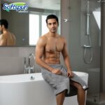 SOFTSPUN Microfiber Bath Towel 1Pc Light Grey! Ultra Absorbent Super Soft & Lightweight Quick Drying for Men & Women Daily Use for Unisex. - Image 4