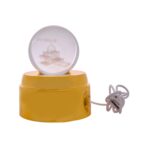 Islamic Crystal Ball Golden LED Rotating Lamp with USB Stand – Ya Gharib Dargah Design, Home Decor Light - Image 5