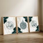 Kalit Kala Decor Painting Islamic Art Home Decoration Paintings With Frame For Living Room Bed Room And Hotel Wall Decortion Digital Reprint Engineered Wood Set of 3 (Islamic02, 13x17, Framed) - Image 4