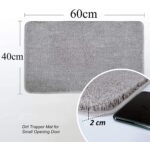 VNQ Super Soft Microfiber Anti-Skid Water Absorbant/Soaking Washable Mat for Bathroom/Entrance/Kitchen/Bedside/Door/Living-Room/Prayer Room/Kids-Room Mat Size 40x60 cm (Piece of 1 Grey) - Image 3