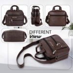 Storite 8 Inch Stylish Small PU Leather Sling Cross Body Travel Office One Side Shoulder Bag for Men Women (25 x 11 x 20 Cm) - Image 3