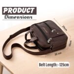 Storite 8 Inch Stylish Small PU Leather Sling Cross Body Travel Office One Side Shoulder Bag for Men Women (25 x 11 x 20 Cm) - Image 5