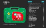 First Aid Kit for Home/Office/Vehicle/Travel - AK-II (with all the meds / 50 items inside in a Green Plastic Box) - Image 3