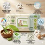 Hygiene Plus Baby Wipes 80N | Soft Cotton Wet Wipes for Babies | Aloe Vera Extract | Alcohol-Free, Gentle & Moisturizing Wipes for Newborn & Sensitive Skin - Image 3