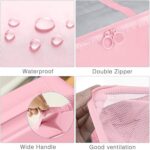 House of Quirk Polyester 9Pcs Set Travel Organizer Packing Cubes Lightweight Travel Luggage Organizers With Laundry Bag Or Toiletry Bag (Pink), 40 cm, 10 cm - Image 5