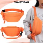 Kraptick Waist Bag | Fanny Pack & Crossbody Bag for Travel, Running, Hiking & Gym | Waterproof & Lightweight Belt Bag | Adjustable Money Belt & Waist Pouch for Men & Women |(Orange) - Image 3