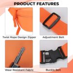 Kraptick Waist Bag | Fanny Pack & Crossbody Bag for Travel, Running, Hiking & Gym | Waterproof & Lightweight Belt Bag | Adjustable Money Belt & Waist Pouch for Men & Women |(Orange) - Image 5