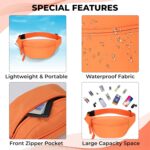 Kraptick Waist Bag | Fanny Pack & Crossbody Bag for Travel, Running, Hiking & Gym | Waterproof & Lightweight Belt Bag | Adjustable Money Belt & Waist Pouch for Men & Women |(Orange) - Image 6